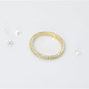 SIENNA .60 CTW Micropave Three-Sided Dome 3/4 Eternity Moissanite Wedding or Stacking Band in 14K Rose Gold