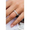 MILLY 1.1 CTW 10-Stone 3mm Round Cut Moissanite Anniversary/Wedding Band in 14K White Gold